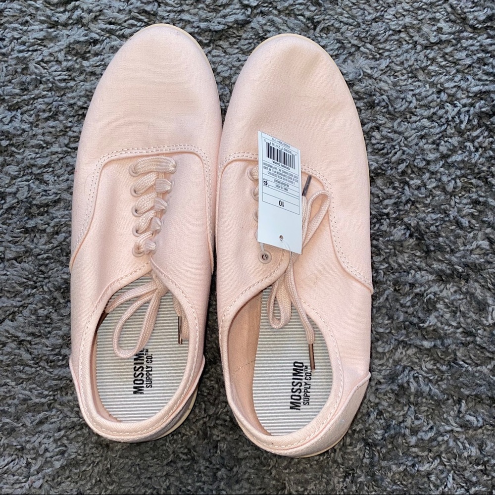 Peach colored sneaker